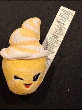 Disney Yellow Swirled Plush Pastry Character